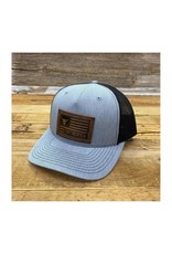 Go Rope Embossed Leather Patch Hat Gray/Black