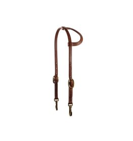 Professional's Choice Headstall Flat Ear Brass Snap