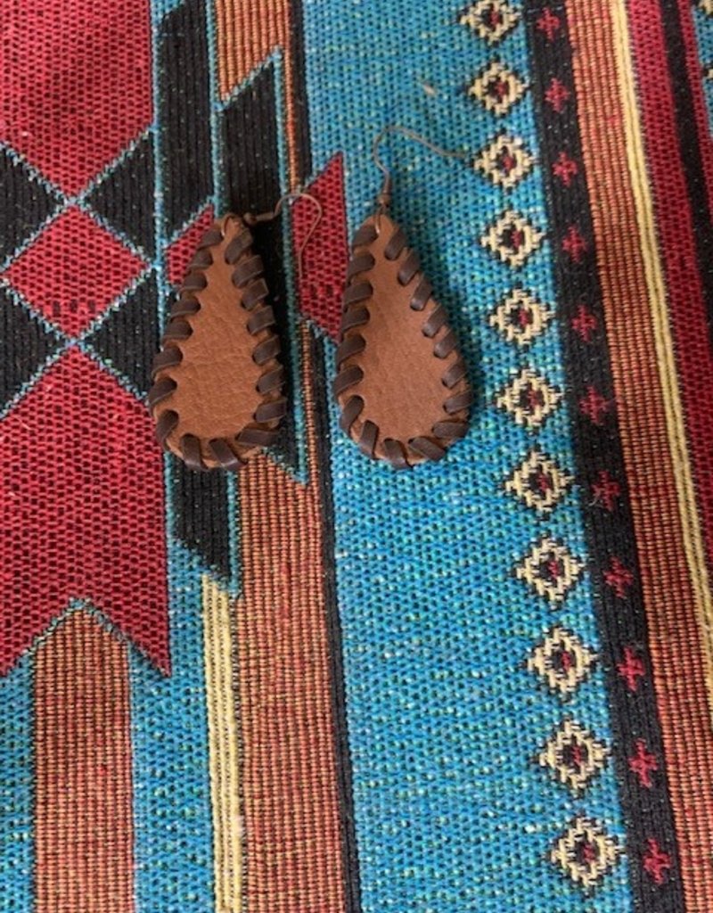 Dakota Cowgirl Laced Leather Earrings