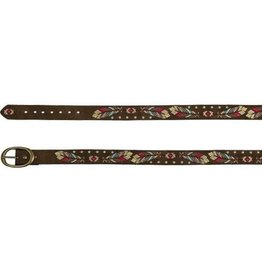 Catchfly Girls Belt Embroidered Feathers