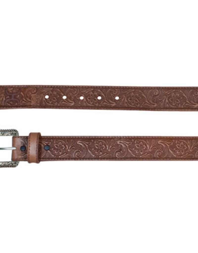 Hooey Men's Belt Tooled Pecan