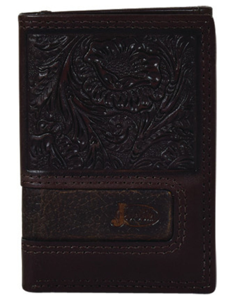 Justin Men's Trifold Wallet Tooled