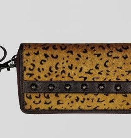 Rafter T Ranch Company Wallet - Large w/Leopard Hairon