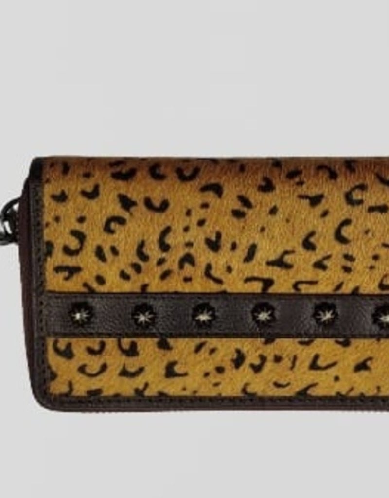 Rafter T Ranch Company Wallet - Large w/Leopard Hairon