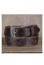 Hooey Men's Belt Blue Inlay