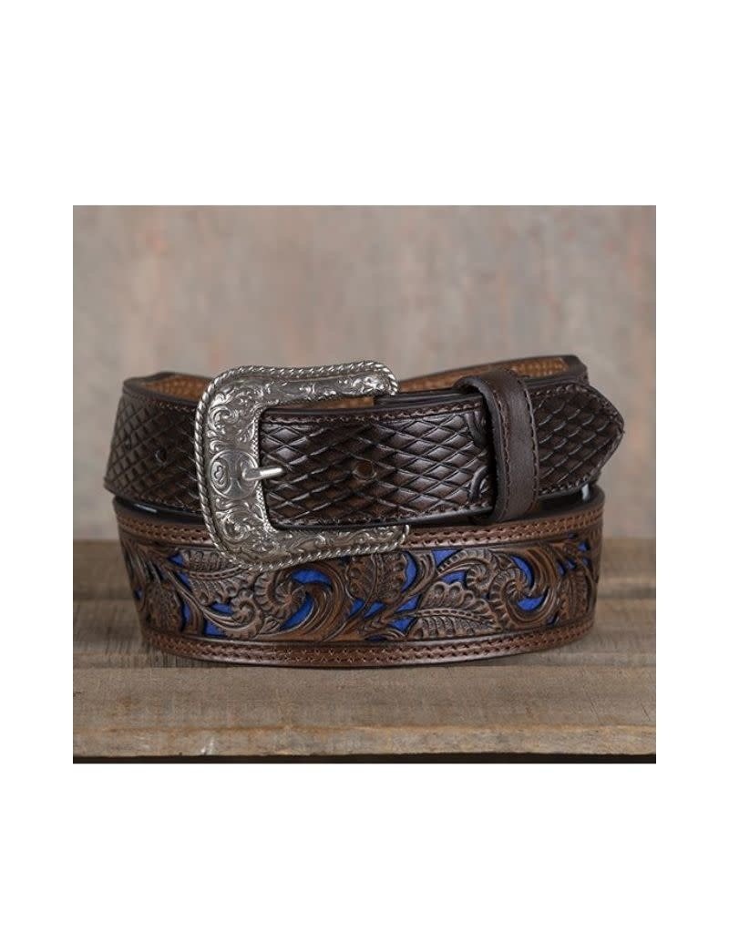 Hooey Men's Belt Blue Inlay