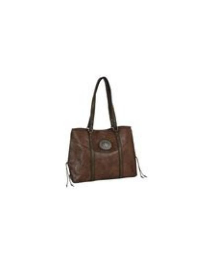 Leather Bucket Bag with Concho