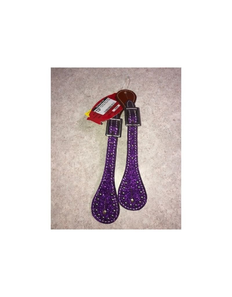 Showman Glitter Overlay Youth Spur Straps