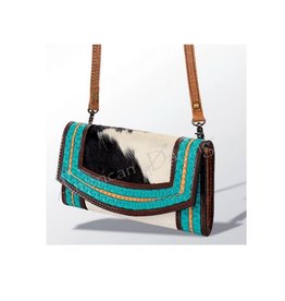 American Darling Hide On Hair Turquoise Wallet/Crossbody