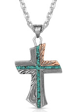 Montana Silversmiths Light Opal Cross Necklace