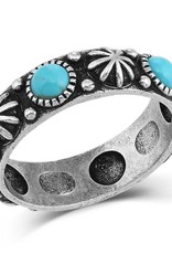 Montana Silversmiths Starlight Starbrite Stone Turquoise Silver Ring