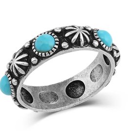 Montana Silversmiths Starlight Starbrite Stone Turquoise Silver Ring