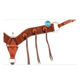 Classic Equine Breast Collar w/Chocolate Blood Knots and strings