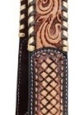 Rafter T Ranch Company Shoulder Strap with Tooling, TT Finish, Golden Whipstitch & Hand Paint Sun Flower 46″