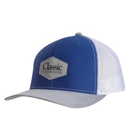 Classic Equine Classic Cap Faux Leather Patch- Steel Navy/White/Heather Grey
