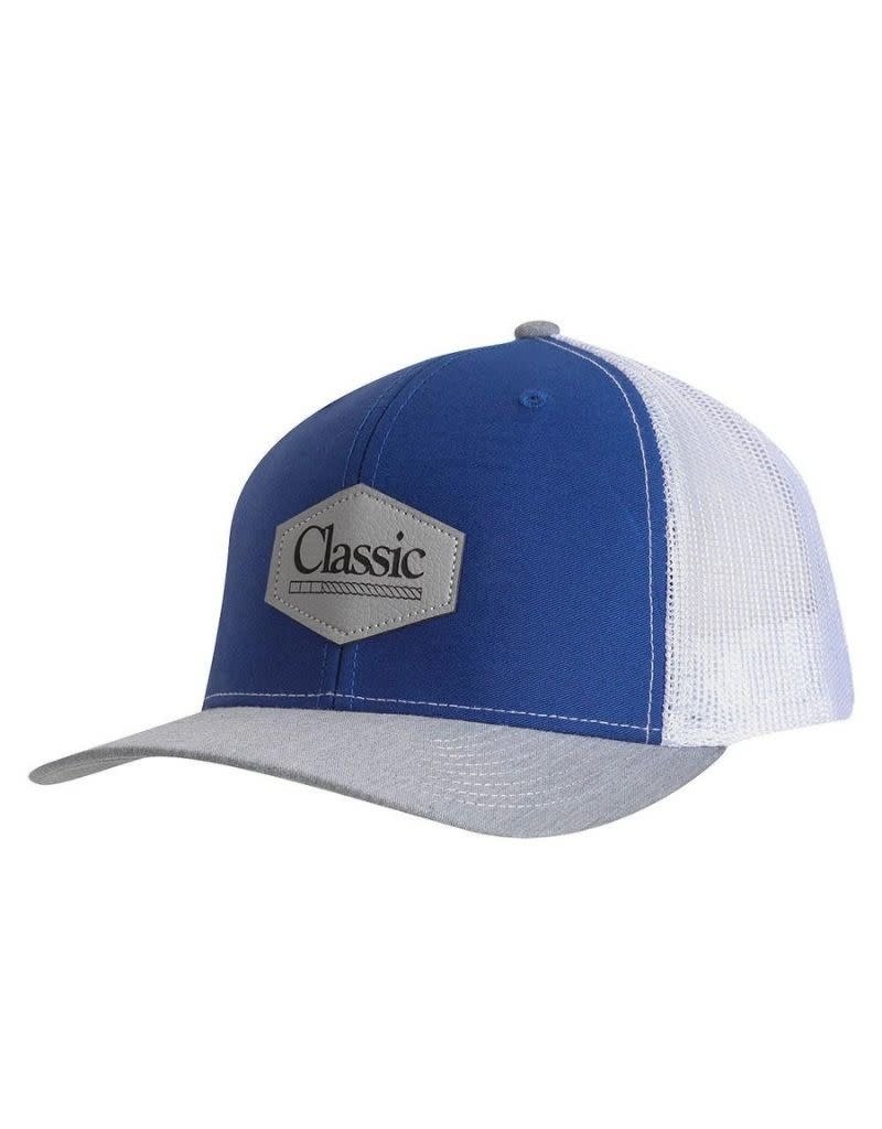 Classic Equine Classic Cap Faux Leather Patch- Steel Navy/White/Heather Grey