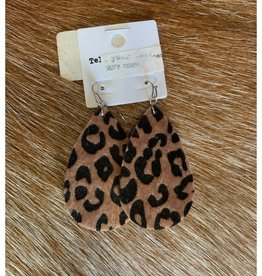 Faux Hide Cheetah Earring