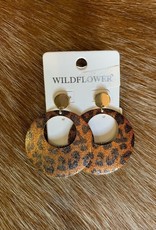 Metal Cheetah Hoop Earrings