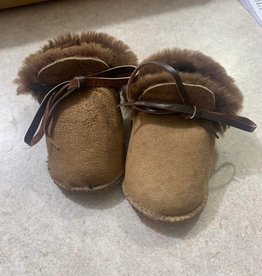 Marty Beard Real Fur Baby Moccasins