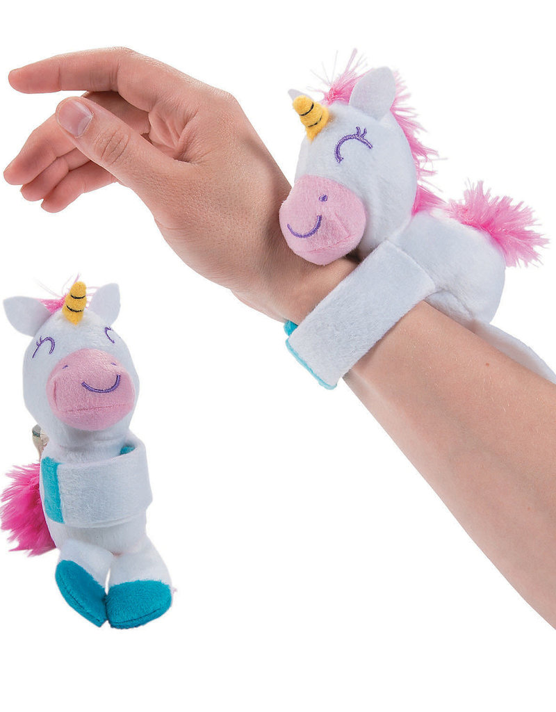 Oriental Trading Hugging Stuffed Unicorn Slap Bracelets