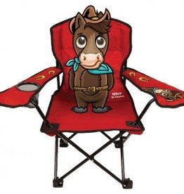 Chick Saddlery Lil Horse Kids Red Folding Camping Chair