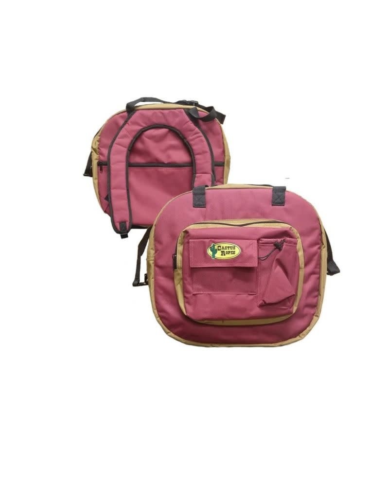 Cactus On the Go Backpack Rope Bag (maroon/tan)