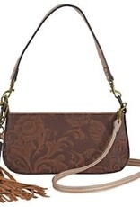 Catchfly Mini Shoulder Bag Embossed Tooling w/Metallic Gold