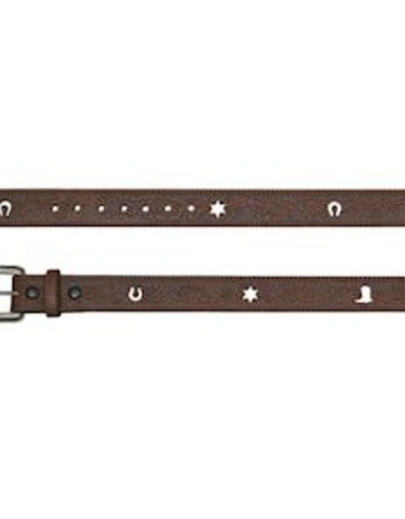 Arena Ace Boys Belt Tooled Pattern w/Western Cut-Outs