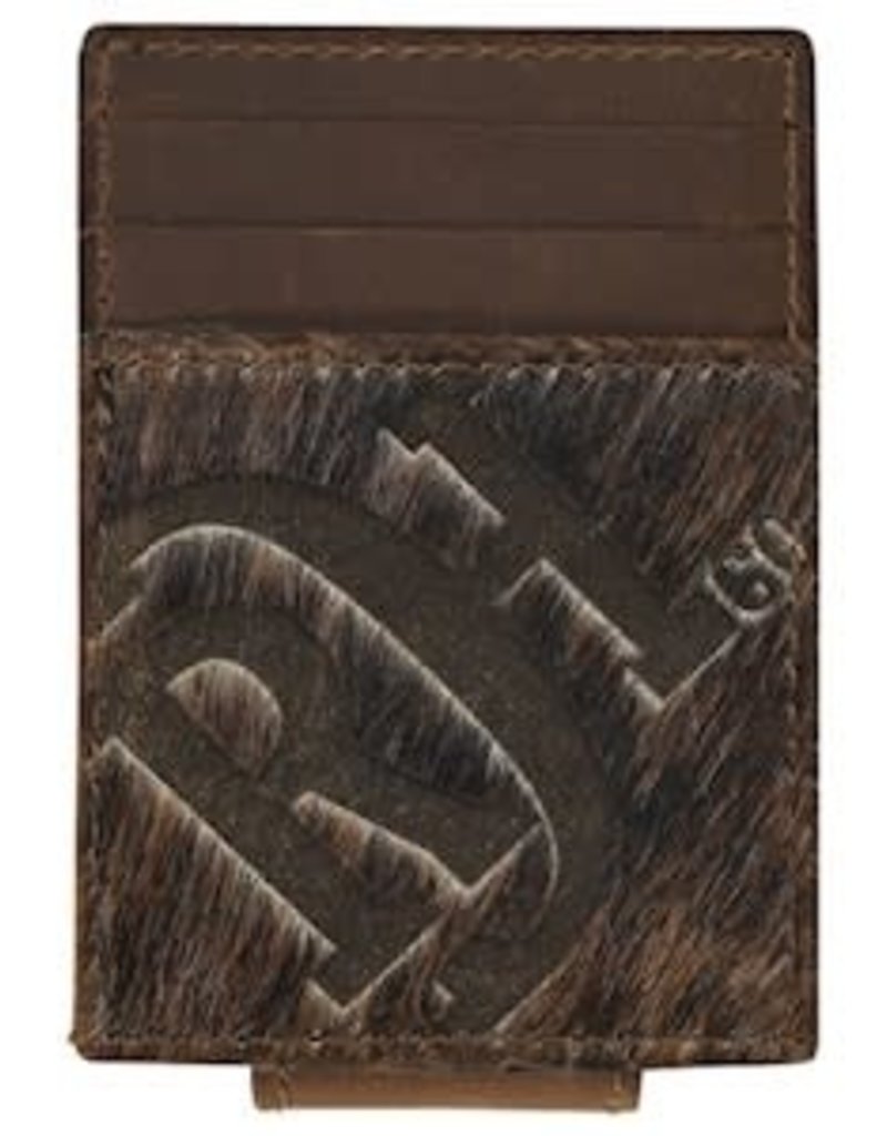 Red Dirt Hat Co Mens Card Case w/Magnetic Clip Natural Brindle