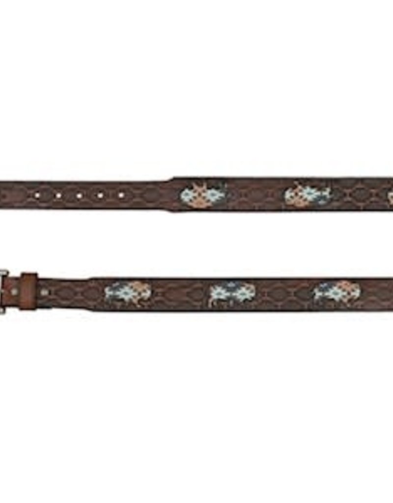 Red Dirt Hat Co Mens Belt Southwest Buffalo Inlay