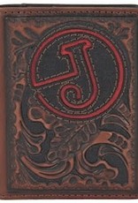 Justin Card Wallet Tooling w/White Underlay Logo