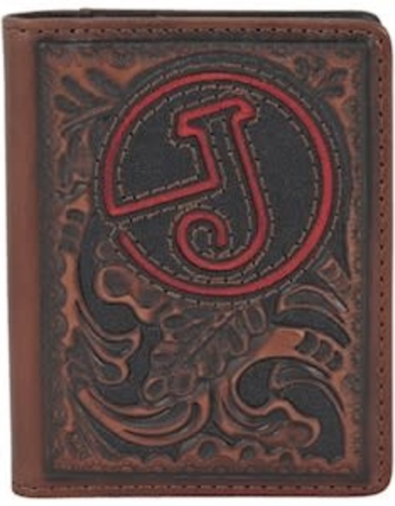 Justin Card Wallet Tooling w/White Underlay Logo