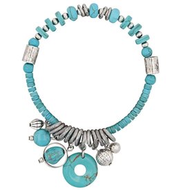 Attitude Charmed by the West Turquoise Charm Bracelet