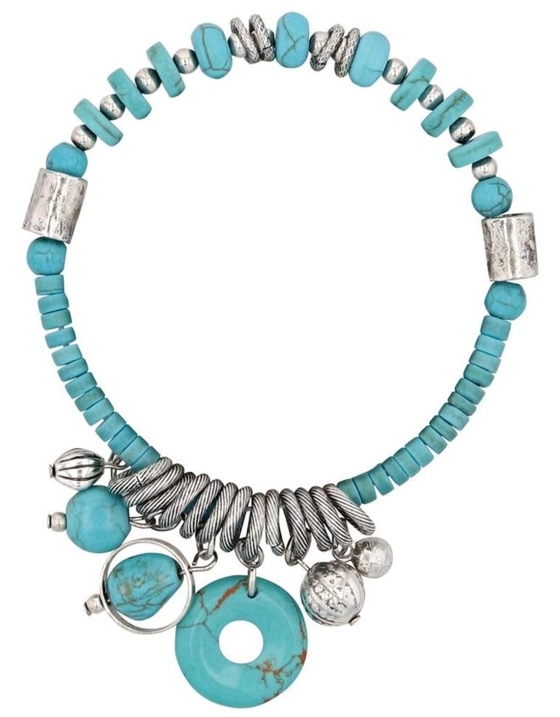 Attitude Charmed by the West Turquoise Charm Bracelet