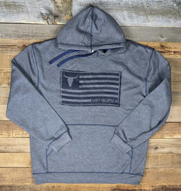 Go Rope Vintage Flag Ultra Performance Hoodie Unisex - Heather Charcoal