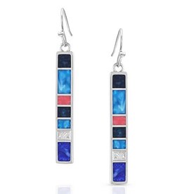 Montana Silversmiths Wrangler Legends Denim Bar Earrings