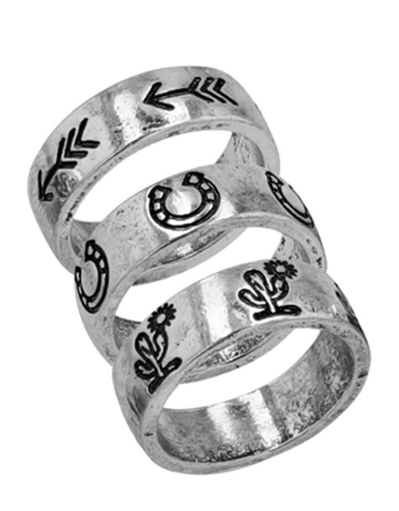 Attitude Perfectly Western Stacked Rings