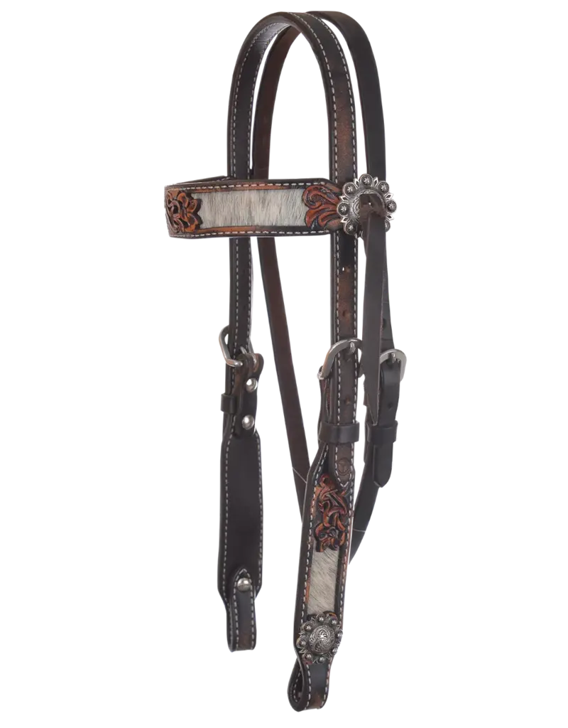 Reinsman Headstall Pony size 5/8" filigree-brindle