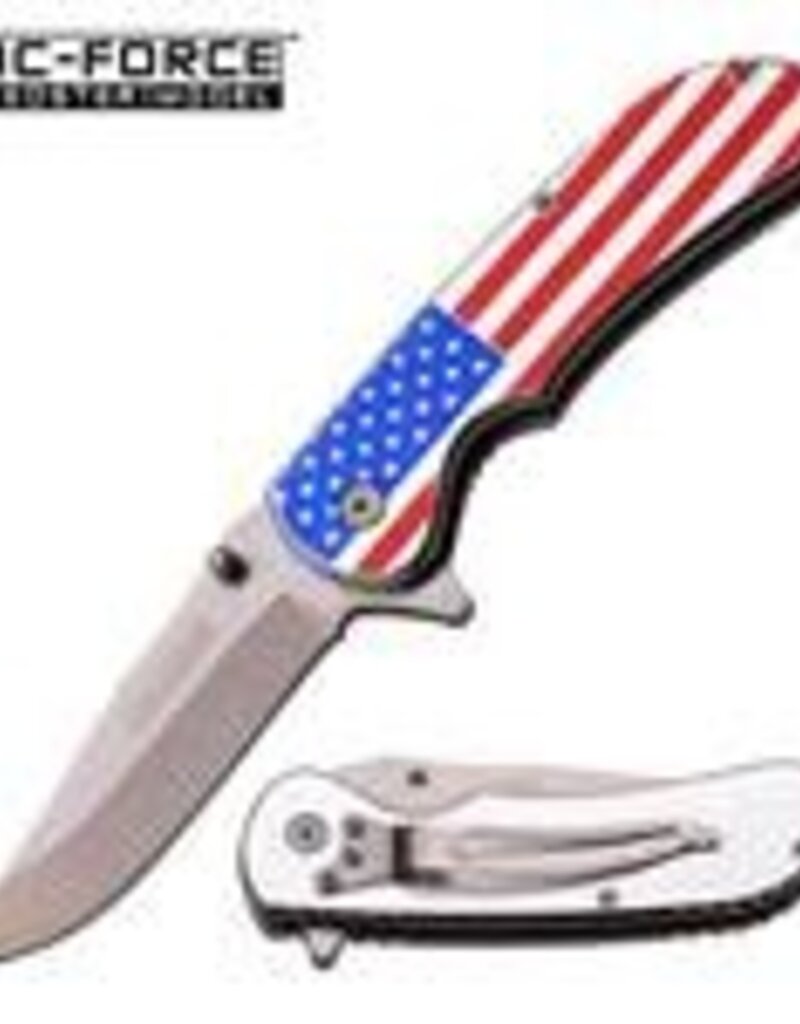 Tac Force American Flag Spring Assisted