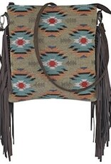 Justin Jacquard Large Crossbody Taupe