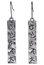 Justin Ranch Brands Stamped Linear Bar Earrings