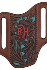 Red Dirt Hat Co Knife Sheath Tooled w/Turq Inlay