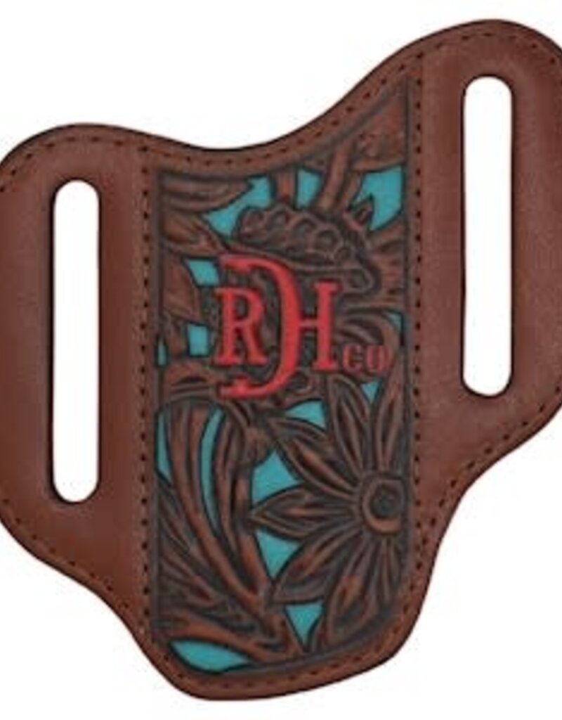 Red Dirt Hat Co Knife Sheath Tooled w/Turq Inlay