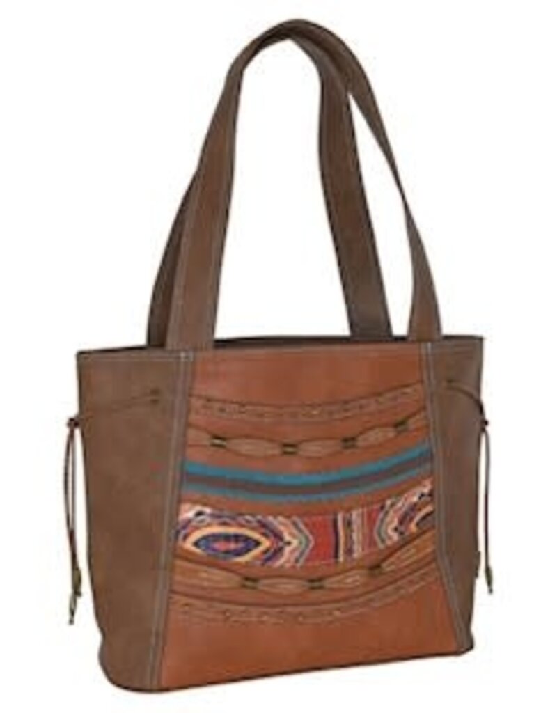 Catchfly Tote Tonal Brown w/Scarf Accent