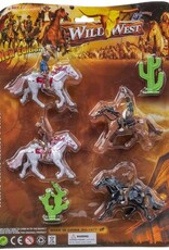 Tough-1 Cowboys w/horses 4 pk