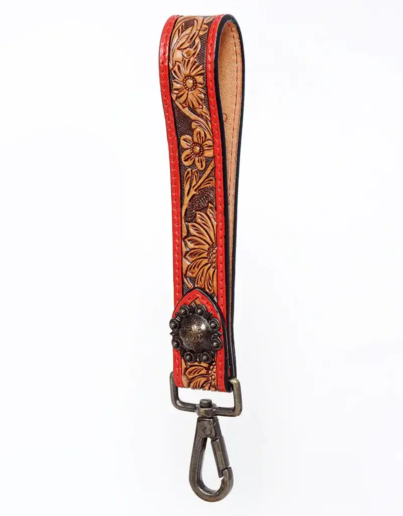 American Darling Tooled Keychain w/Red