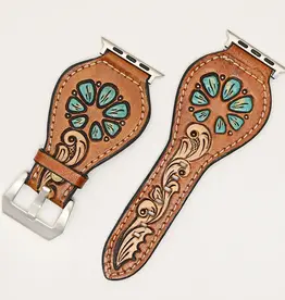 American Darling Tooled Turquoise Watchband