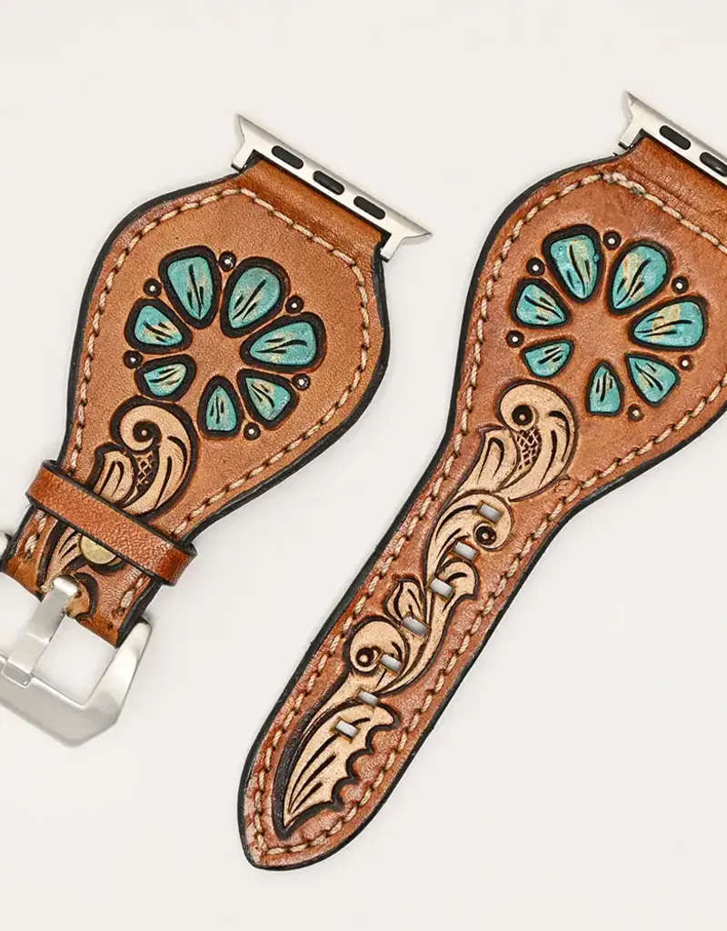 American Darling Tooled Turquoise Watchband