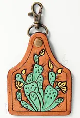 American Darling Eartag Keychain w/Prickly Pear Cactus
