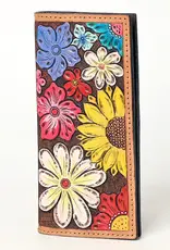 American Darling Hand Tooled Floral Wallet
